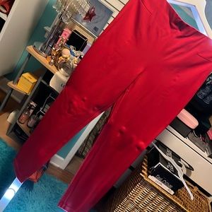 Hi waist straight leg pant with two side zip